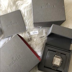 Michele deco diamond watch